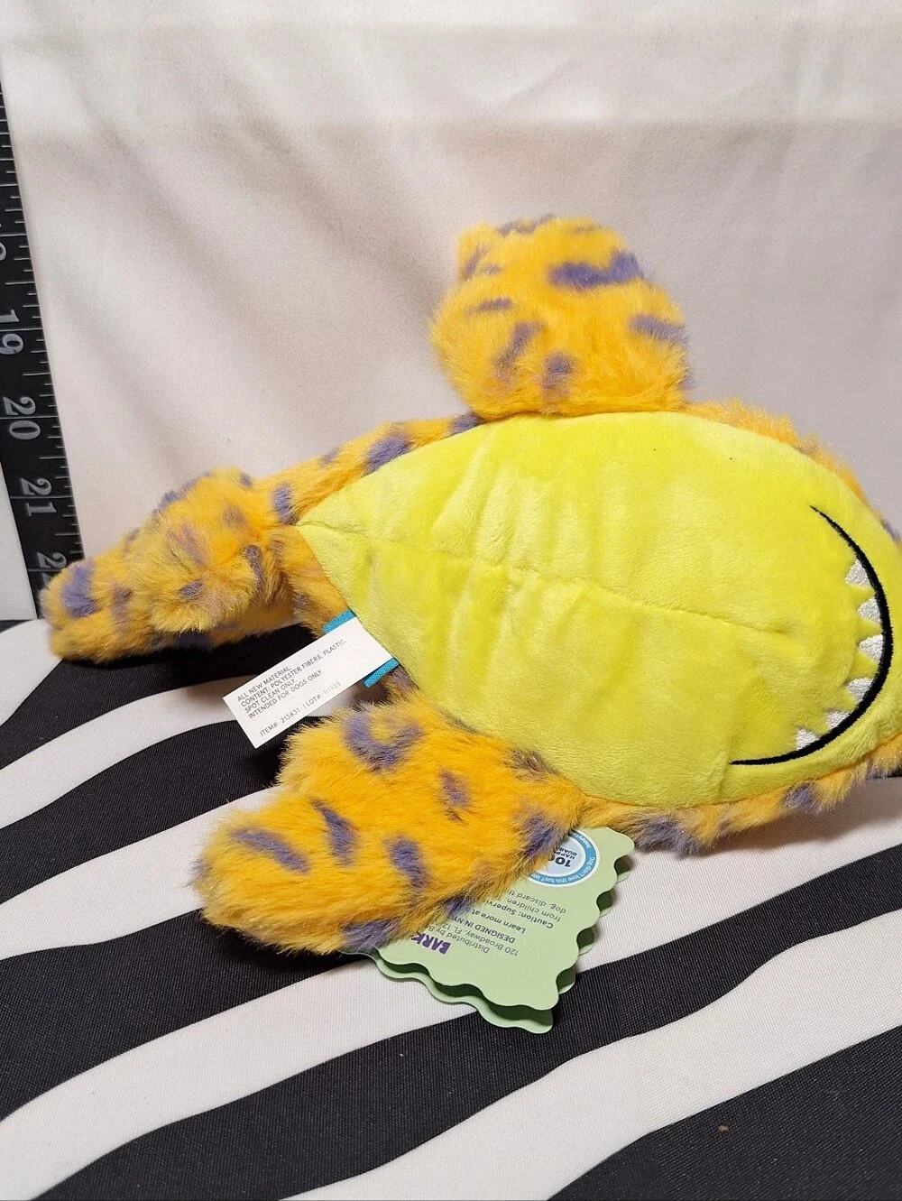 NWT Bark Leopold Leopard Shark Dog Toy M-L